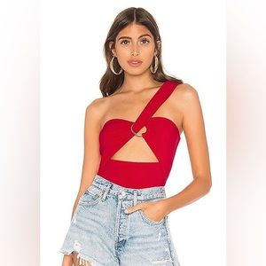 Privacy Please Summer Bodysuit in Watermelon Red